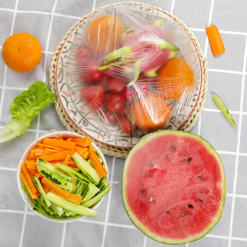 [Australia - AusPower] - Elastic Food Storage Covers (100 Covers) - Reusable Stretch Plastic Wrap Bowl Covers – Transform Dishes, Aluminum Cans or Cooking Pans into Food Storage Containers 