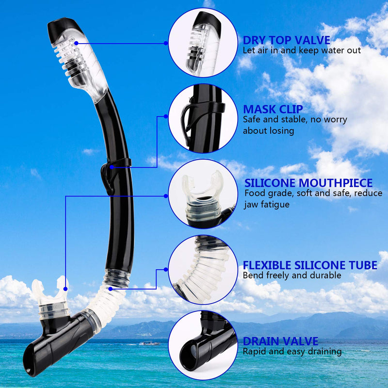 [Australia - AusPower] - Aqua A Dive Sportssnorkeling Gear Snorkel mask Scuba Set Scuba mask Diving mask Snorkeling Gear Swimming Goggles Snorkeling Set Swim Dive mask 3-9 kids black 