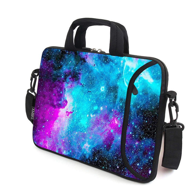 [Australia - AusPower] - XMBFZ 13.3"laptop bag adjustable shoulder strap with handle accessory pocket fits 11.6" 12" 12.1" 13" 13.3"Laptops Blue Galaxys 