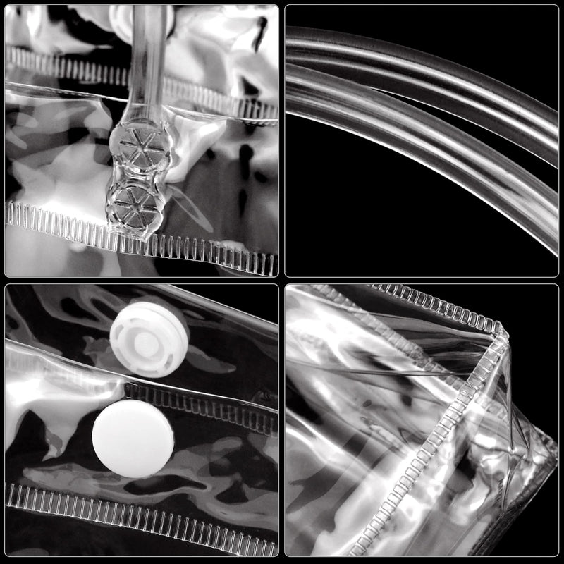 [Australia - AusPower] - BadenBach 24 PCS Clear Plastic Gift Bags with Handle,5.9" x 6.3" x 2.8",Reusable Transparent PVC Gift Wrap Tote Bag for Shopping Retail Merchandise Boutique Wedding Birthday Baby Shower Party Favor 1 Count (Pack of 24) 