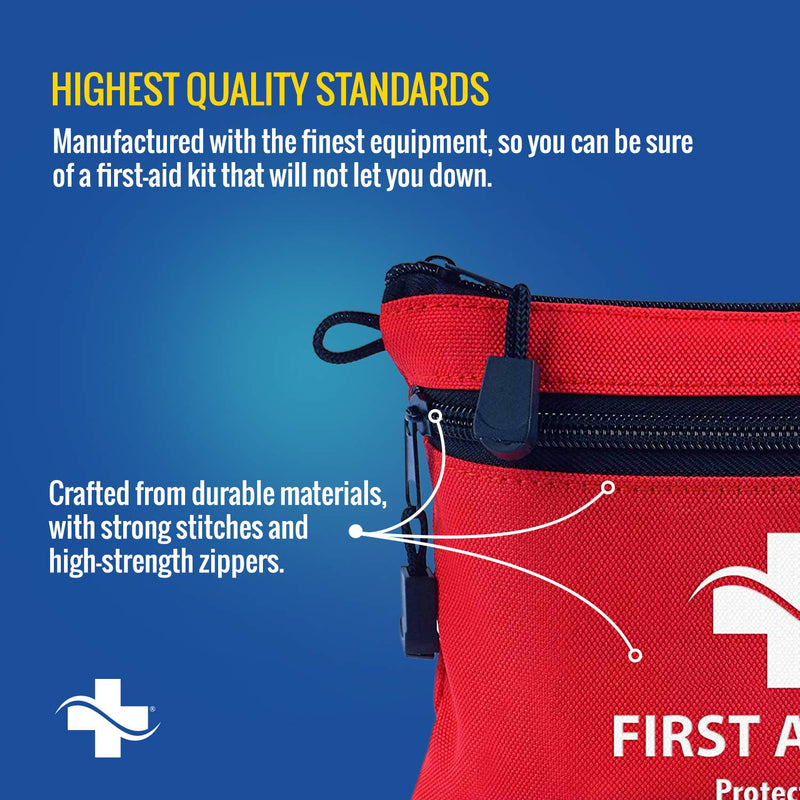 [Australia - AusPower] - First Aid Kit - 100 Piece - Small First Aid Kit for Camping, Hiking, Backpacking, Travel, Vehicle, Mini 1st Aid kit for Outdoors - Emergency & Medical Supplies 100 Piece Set 