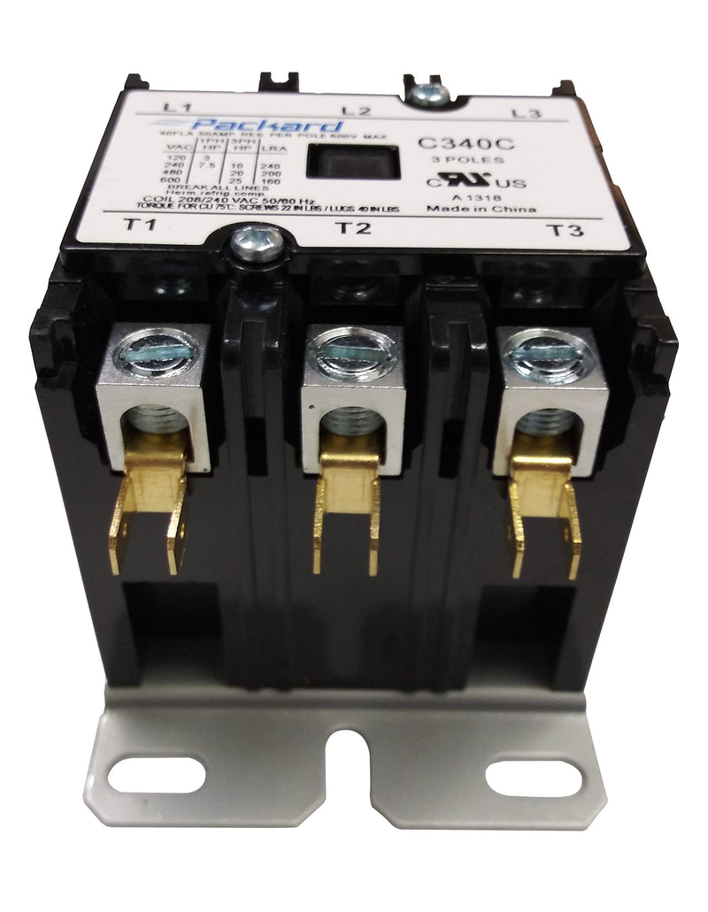 [Australia - AusPower] - Packard C340C 3 Pole 40 Amp Contactor 208/240 Volt Coil Contactor 1 