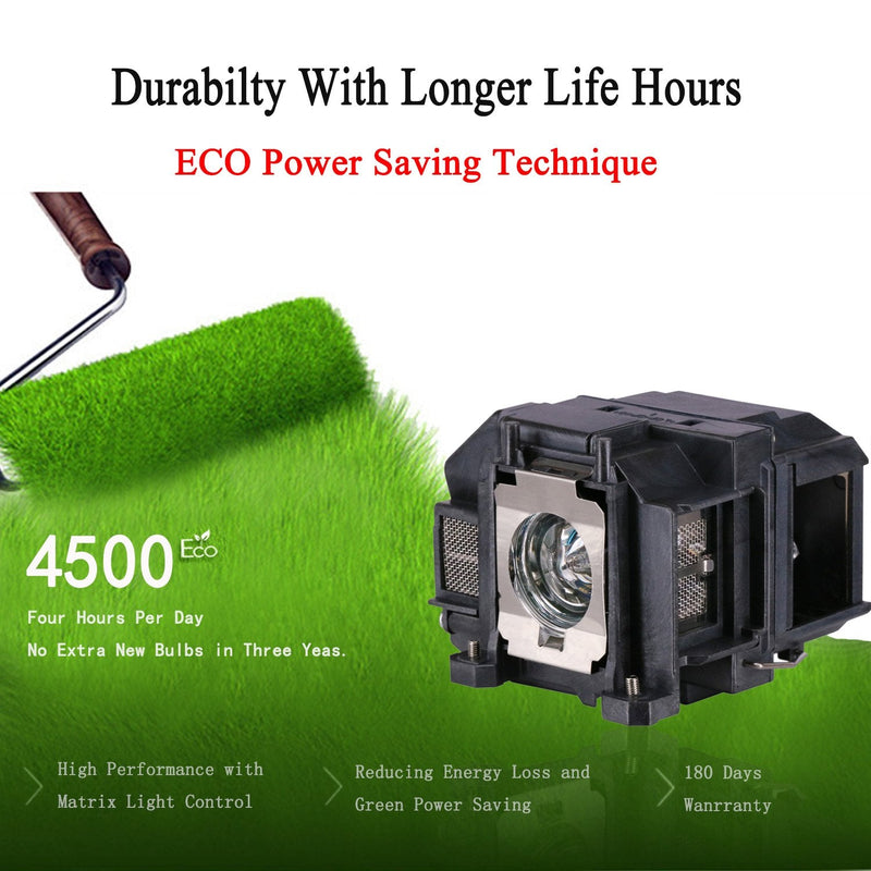[Australia - AusPower] - EWO'S ELP67 Replacement Projector Lamp for Epson ELPLP67 PowerLite Home Cinema 500 707 710HD 750HD EX5210 EX7210 EX3210 EX3212 VS210 VS220 X12 W12 S12 V13H010L67 Lamp Bulb Replacement 