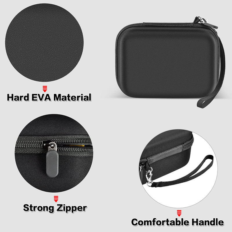 [Australia - AusPower] - USB Flash Drive Case, Thumb Drive, Memory Card SD SDXC SDHC Card Holder Organizer, Electronic Accessories Storage Bag for SanDisk/ SamData/ Samsung/ TOPESEL/ PNY/ Memory Stick/ YubiKey (Box Only) Black 