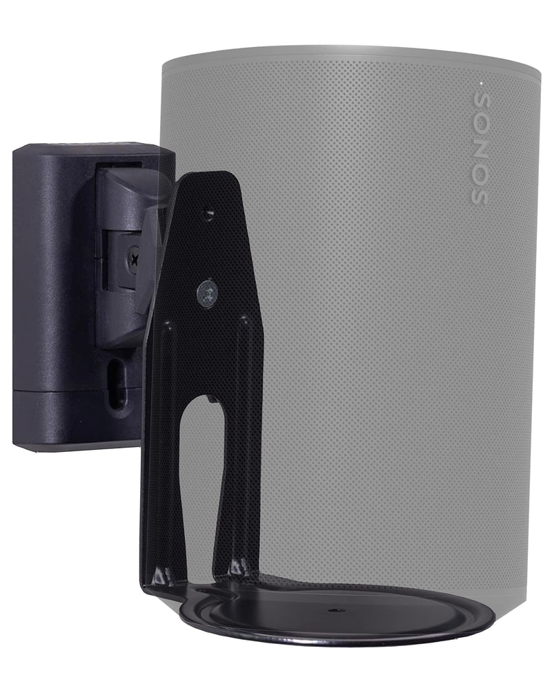 [Australia - AusPower] - Sanus Speaker Wall Mount for Sonos Era 100™ - Swivel & Tilt Speaker Mount with Easy 15-Minute Install - Single Black Sonos Speaker Mount 