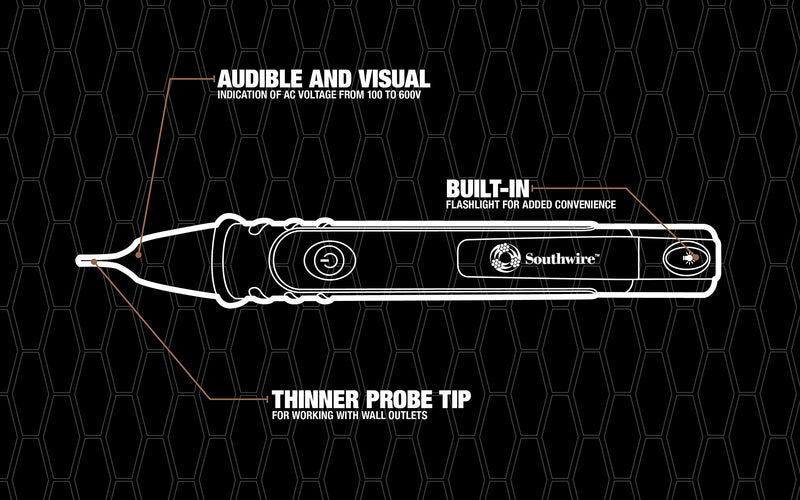 [Australia - AusPower] - Southwire Tools 40116N NCV Detector 100-600V AC 