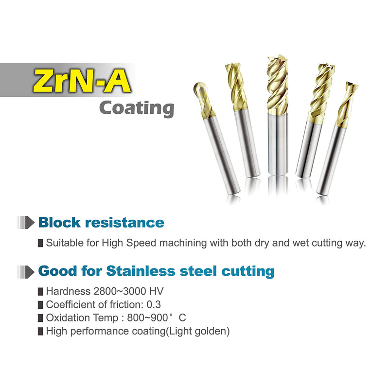 [Australia - AusPower] - SPEED TIGER INTA Carbide Roughing End Mill - for Alloy Steels/Hardened Steels - Micro Grain Carbide End Mill - ZrN-A Coating - 4-Flute - INTA1/2"-4 (1 Piece, 1/2") 1/2 in 