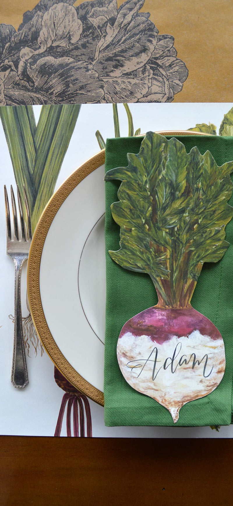 [Australia - AusPower] - Hester & Cook Paper Placemat, Pad of 24 - Natural Farmer's Market Multicolor 