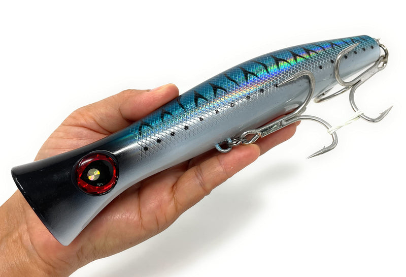 [Australia - AusPower] - Capt Jay Fishing Saltwater Popper Lures topwater Floating Fishing Lures Surf Fishing Floating Lure, Poppers, Fishing Lures, Surf Fishing Lures Blue mackerel 200.0 Millimeters 