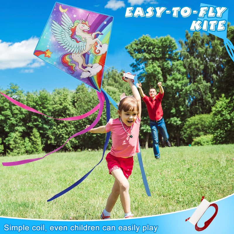 [Australia - AusPower] - TOY Life Unicorn Kite for Kids Easy to Fly Large Kids Kite - Kites for Kids and Adults Easy to Fly Big Beach Kites for Kids Age 4-8-12 Idea Gift for Children Outdoor Game Activities Beach Trip 
