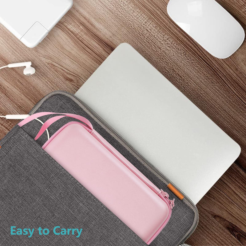 [Australia - AusPower] - GeeRic Case Compatible with MacBook Pro Accessories, Travel Cable Organizer Bag Pouch Electronic Accessories Carry Case Portable Waterproof (Pink) Pink 