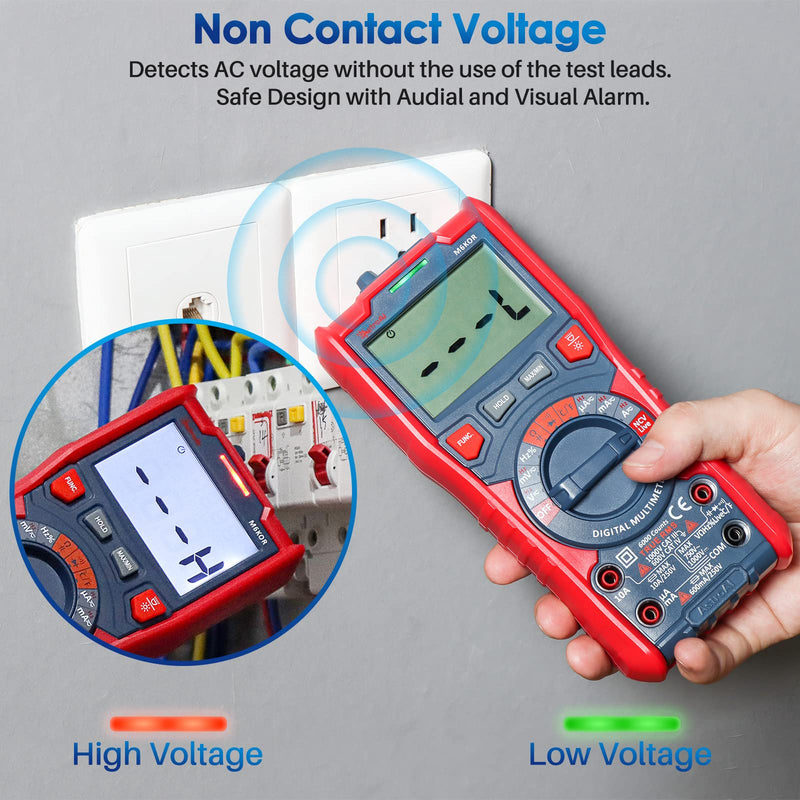 [Australia - AusPower] - AstroAI Digital Multimeter, TRMS 6000 Counts Auto-Ranging Voltage Tester Voltmeter Measuring AC/DC Voltage Current, Capacitance Resistance Frequency Temperature Continuity Diodes with NCV 