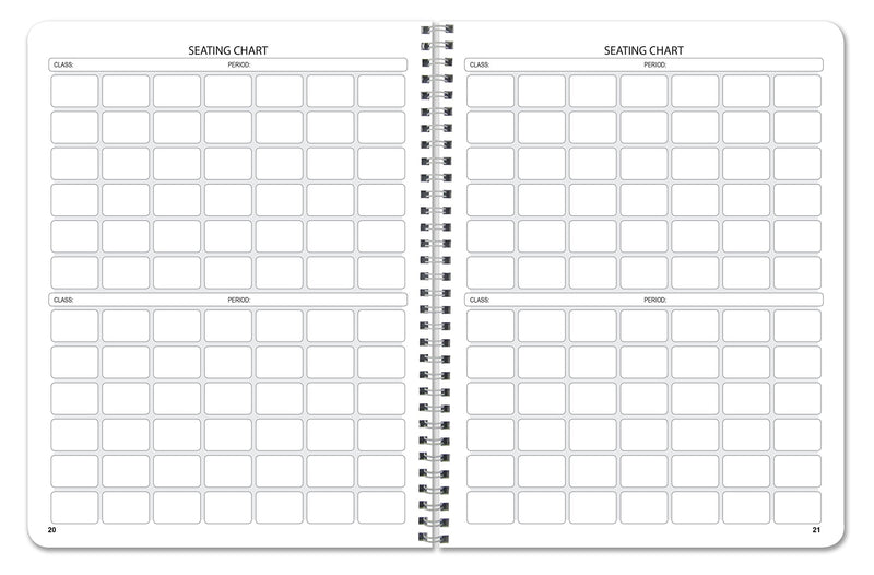 [Australia - AusPower] - BookFactory Teacher’s Planner/Teachers Lesson Planner Notebook/Record Book/Organizer/Calendar/Grades/Seating - 170 Pages - 8.5” X 11” Wire-O (JOU-170-7CW-A(TeacherRecordBook)) 