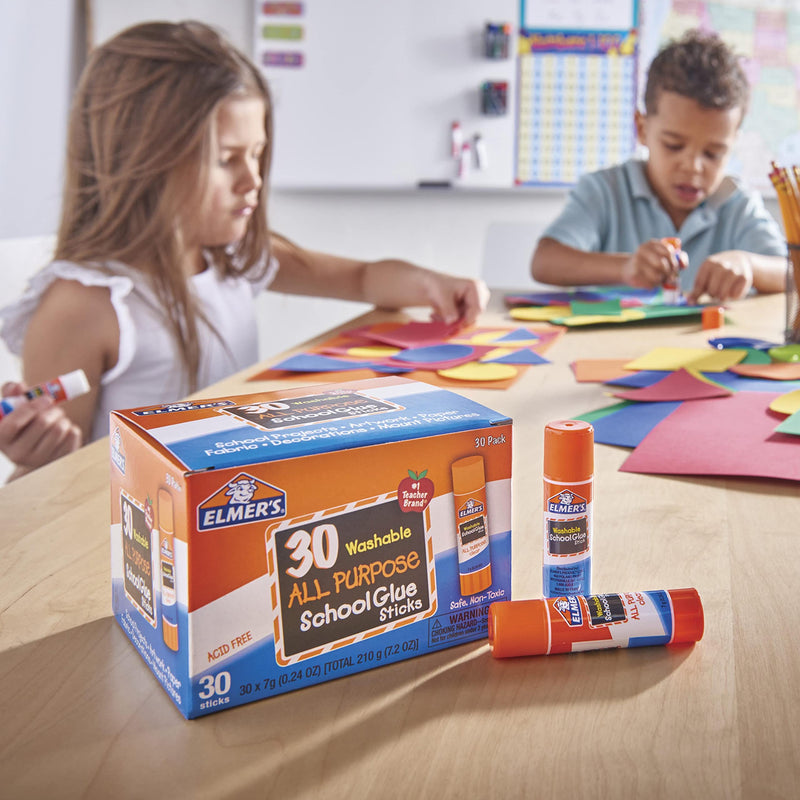 [Australia - AusPower] - Elmer's All Purpose School Glue Sticks, Washable, 7 Gram, 30 Count 