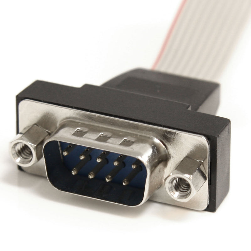 [Australia - AusPower] - StarTech.com 16in 9 Pin Serial Male to 10 Pin Motherboard Header Panel Mount Cable - motherboard to RS232 (PNL9M16),Gray 