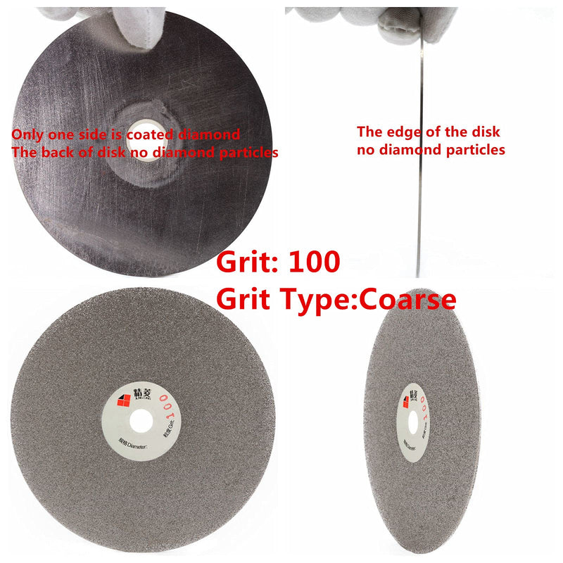 [Australia - AusPower] - JINGLING 4" inch 100mm Diamond Flat Lap Disc Grinding Disk Grit 100 Coarse 