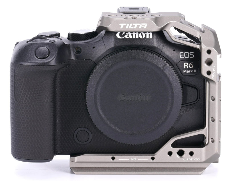 [Australia - AusPower] - Tilta Half Camera Cage Compatible with Canon R6 Mark II, with Mount Accessories via NATO Rail, Cold Shoe and 1/4"-20 Threads with Locating Pins | TA-T45-HCC-TG (Titanium Gray) Titanium Gray 
