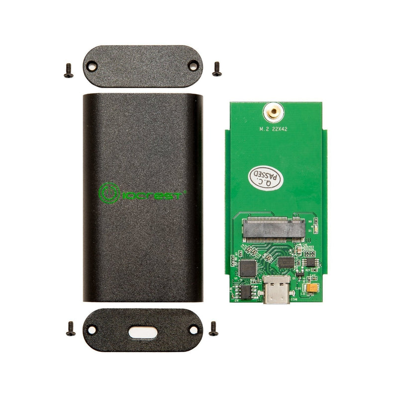 [Australia - AusPower] - Aluminum M.2 NGFF B-Key to USB 3.1 Type-C M.2 2242 SSD Enclosure Portable External Solid State Drive Enclosure SY-ENC25040 