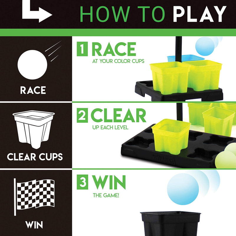 [Australia - AusPower] - Franklin Sports Battle Buckets Pong Games - Fast Paced Four Player Ping Pong Games - Fun for Kids and Families - It’s a Game of Skill, Strategy, Change and Its Addictive! Battle Buckets Tower 