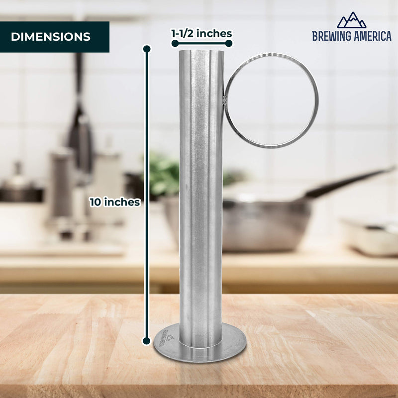 [Australia - AusPower] - Maple Syrup Hydrometer Test Cup for Sugar and Moisture Content Measurement for Consistently Delicious Pure Syrup - Stainless Steel - 10 Inches Tall 