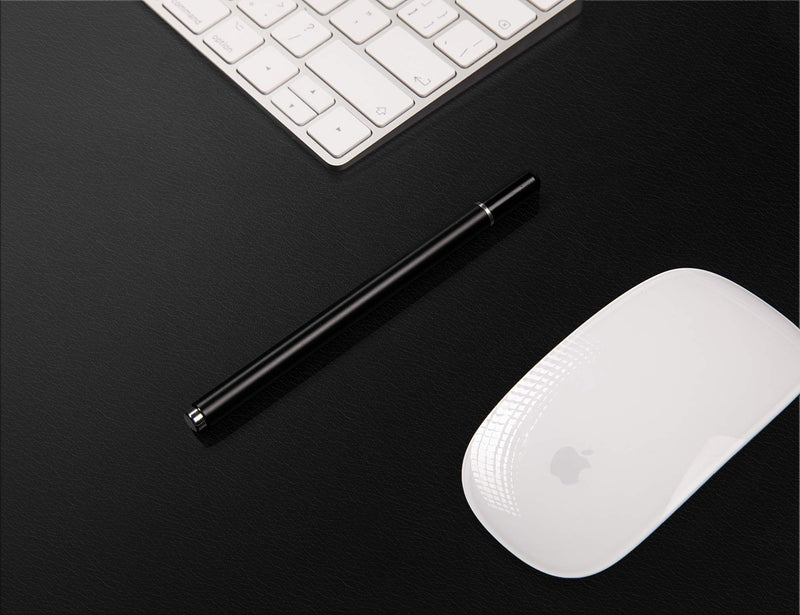 [Australia - AusPower] - Leather Desk Pad Protector,Mouse Pad,Office Desk Mat,Non-Slip PU Leather Desk Blotter,Laptop Desk Pad,Waterproof Desk Writing Pad for Office and Home (Black,23.6" x 13.7") 23.6" x 13.7" Black 