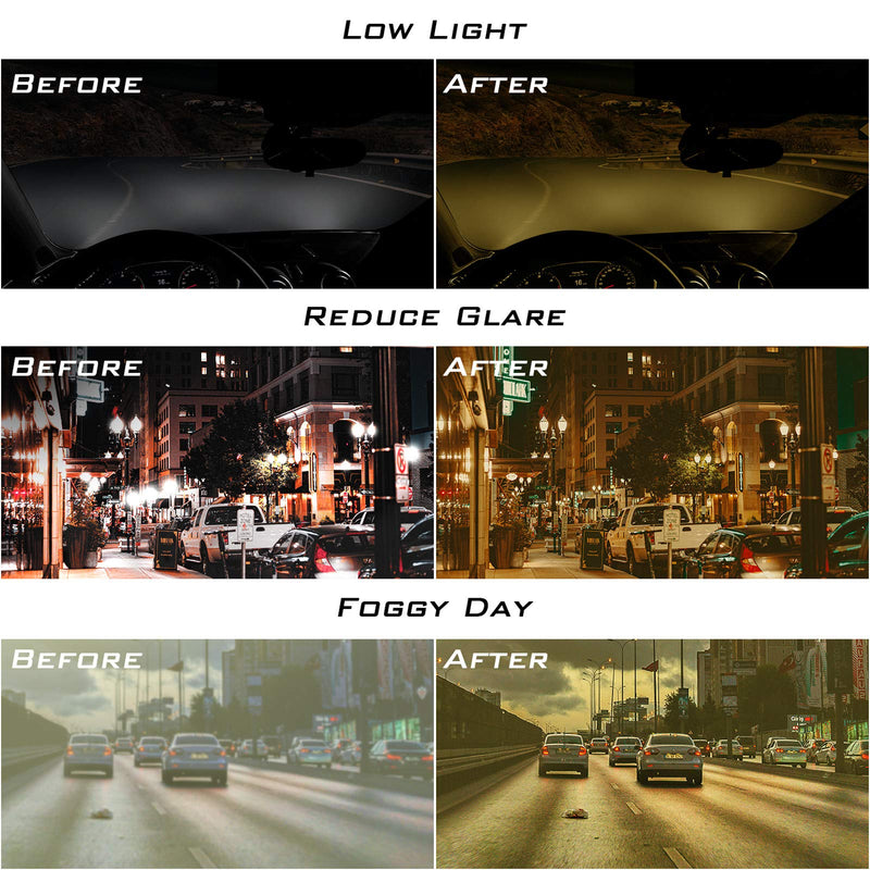 [Australia - AusPower] - KastKing Polarized Night Vision Driving Glasses Men Women,Reduce Glare and Enhance Vision in Rainy, Foggy Hiwassee-full Wrap Design - Yellow Lens 