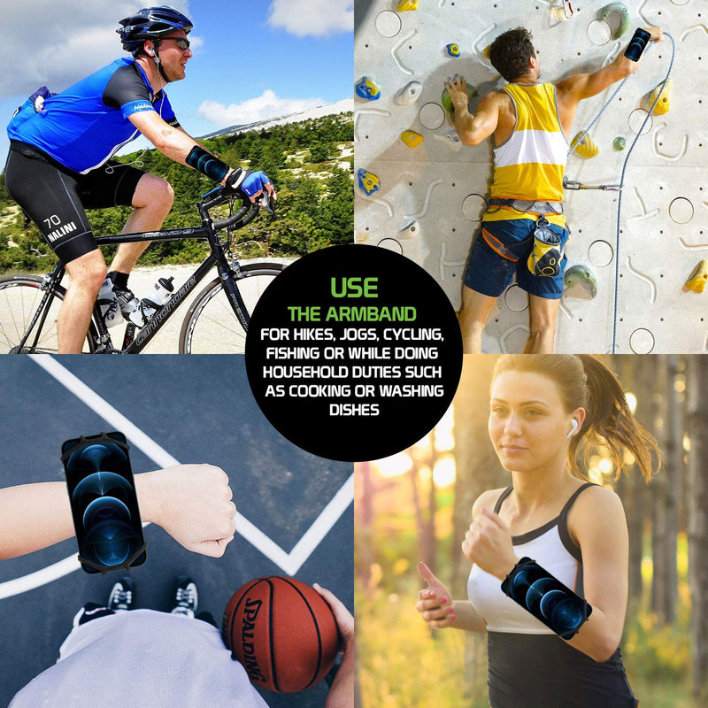 [Australia - AusPower] - Cellet Sports Fitness Armband Adjustable Running Sleeve Cell Phone Holder Water Resistant Elastic Case Compatible with Apple iPhone 12 Pro 12 Mini 12 Pro Max 11 Pro Max 11 XR XS X 10 SE 8 Plus 8 7 