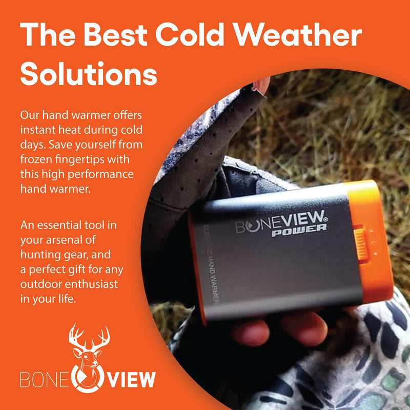 [Australia - AusPower] - BoneView Electric Hand Warmer Emergency Power Bank with Flashlight - Portable Rechargeable 9900-mAh Battery Pack, Fast Heating Over 8 Hr, Hunting, Fishing, Survival, Camping Gadgets for Men & Women 