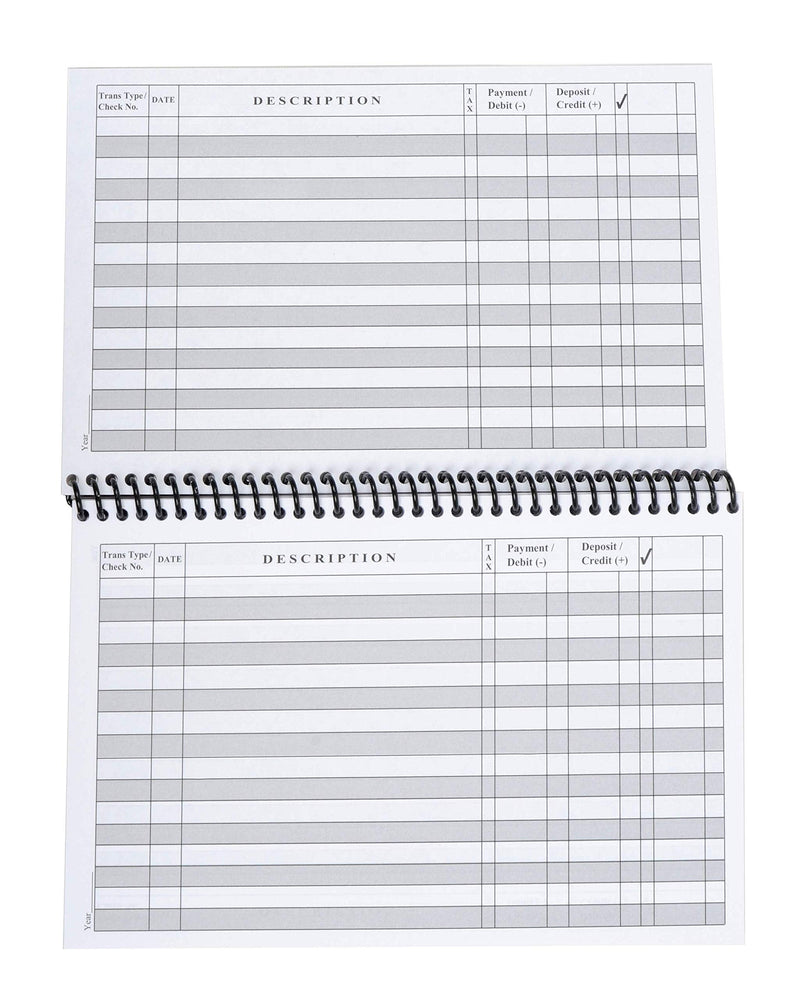 [Australia - AusPower] - Superior RegisterCheck and Debit Card Register, Simple Account Tracker & Financial Ledger - Wide Edition (1 Pack – Black) 1-Pack 