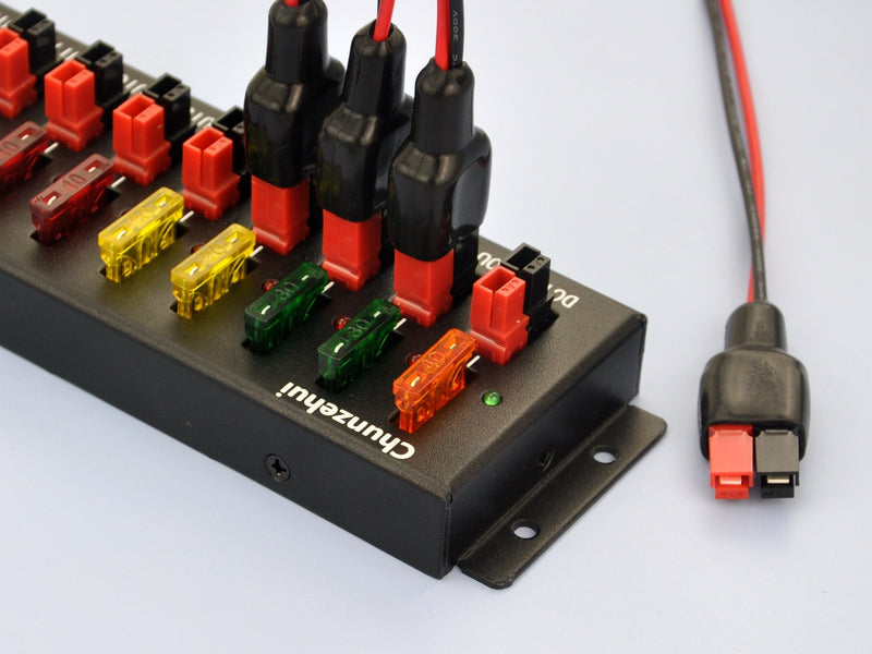 [Australia - AusPower] - Chunzehui F-1005 9 Port 40A Connector Power Splitter Distributor Source Strip, 1 Input and 8 Output. 