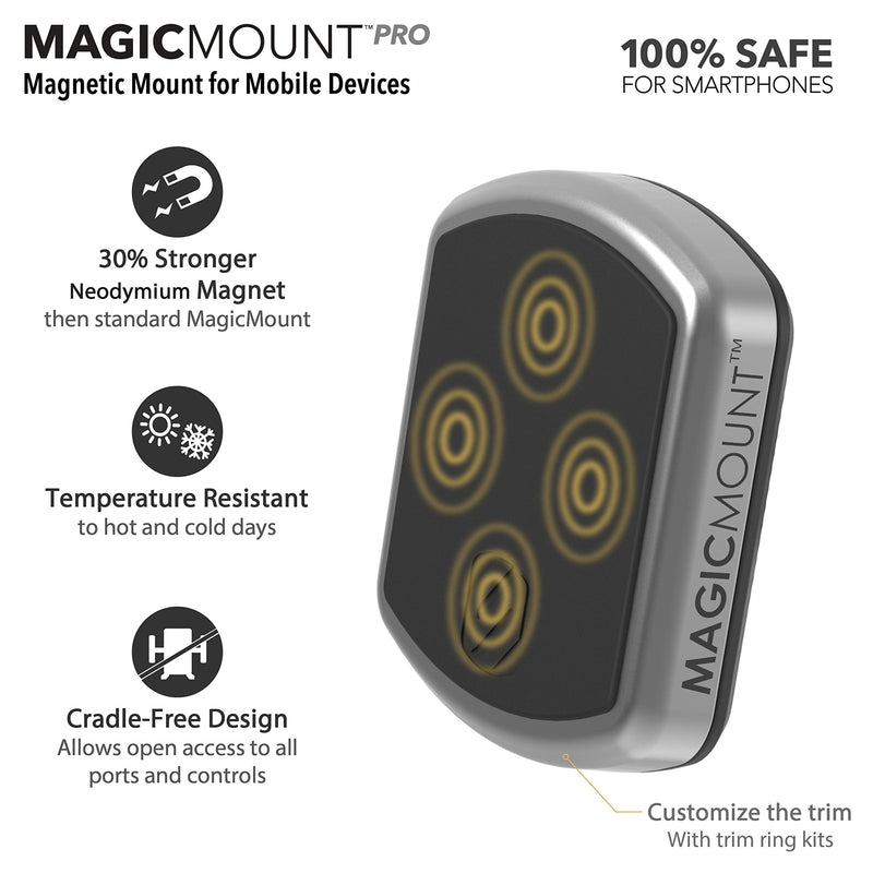 [Australia - AusPower] - Scosche MPWDB MagicMount Pro Magnetic Car Phone Holder Mount with Suction Cup - 360 Degree Adjustable Head, Universal with All Devices - Suction Mount 