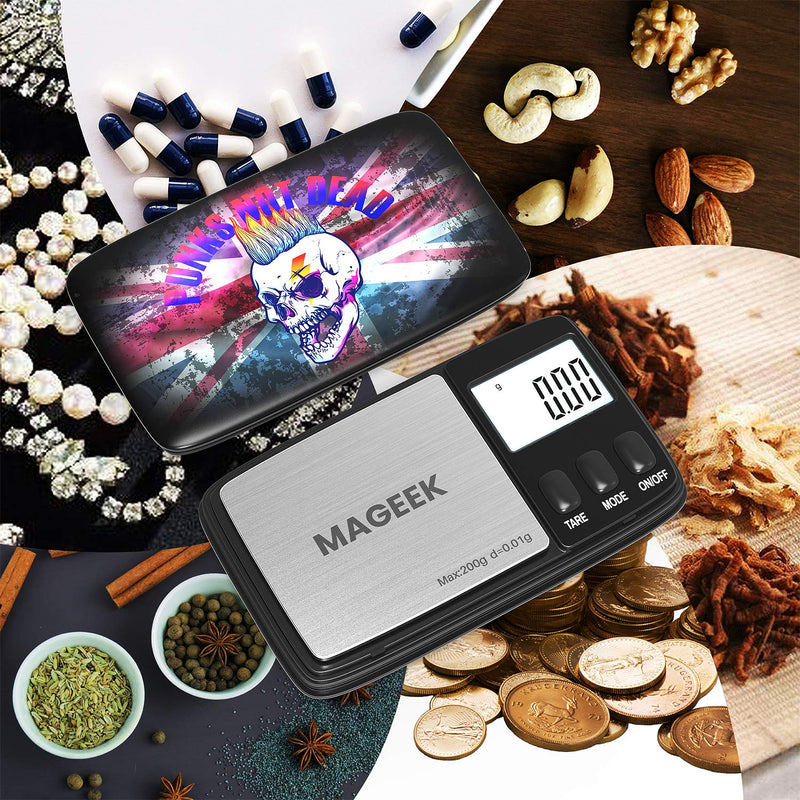 [Australia - AusPower] - Gram Scale, Scales Digital Weight Grams 200 X 0.01g with 50g Weight Calibration, Digital Scale Grams and Ounces 6 Units Conversion, Precision Pocket Scale, Auto-Off, Tare Function (Battery Included) 