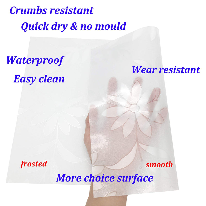 [Australia - AusPower] - Waterproof Placemats Wipe Clean Plastic Placemats Set of 2 Placemat for Kitchen Dining Table Place Mats Dining Room Placemats Plastic, Wipeable Flower Place Mats ( Never Fade ) 