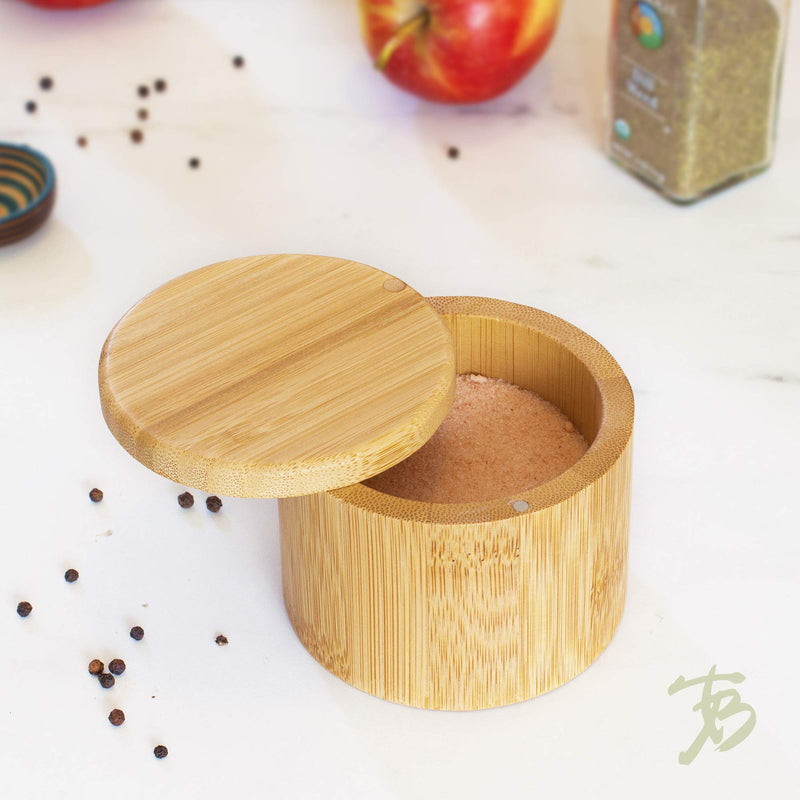 [Australia - AusPower] - Totally Bamboo Salt Cellar Bamboo Storage Box with Magnetic Swivel Lid, 6 Ounce Capacity Original Salt Box 