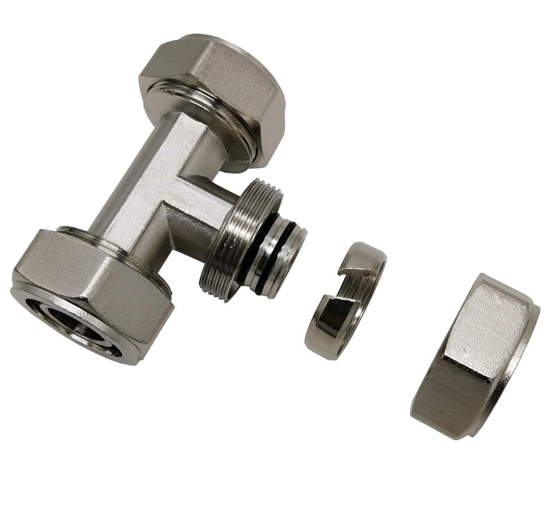 [Australia - AusPower] - 3/4 inch Equal Tee Fitting,Tube Fitting for 3/4 Inch Tubing System, 2 Pack 