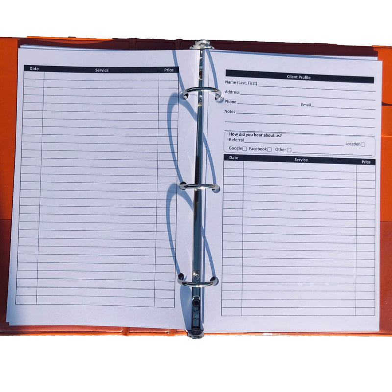 [Australia - AusPower] - Stylist Binder Insert Cards (100 per Pack, 5.5" X 8.5") for Salon, spa, Hairdresser, Nail Salons 