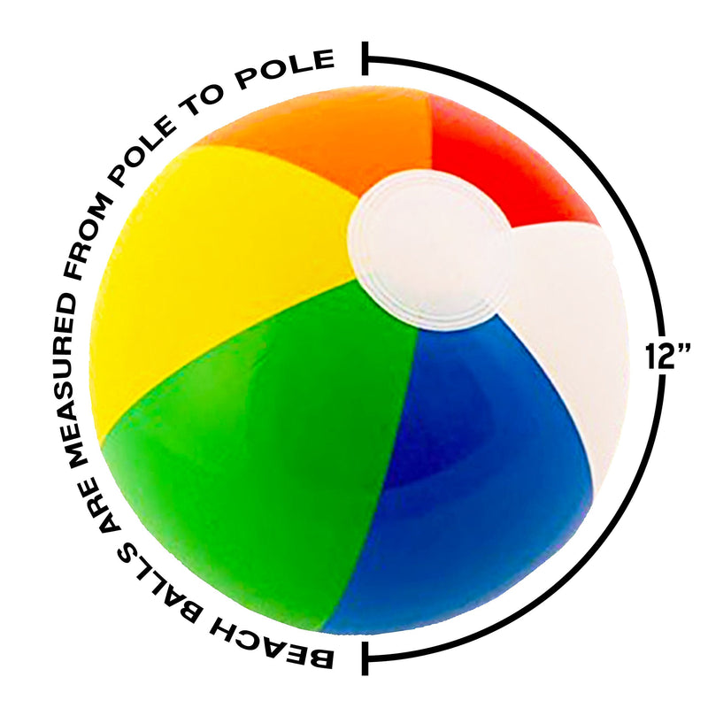 [Australia - AusPower] - 12" Rainbow Colored Party Pack Inflatable Beach Balls - Beach Pool Party Toys (12 Pack) 