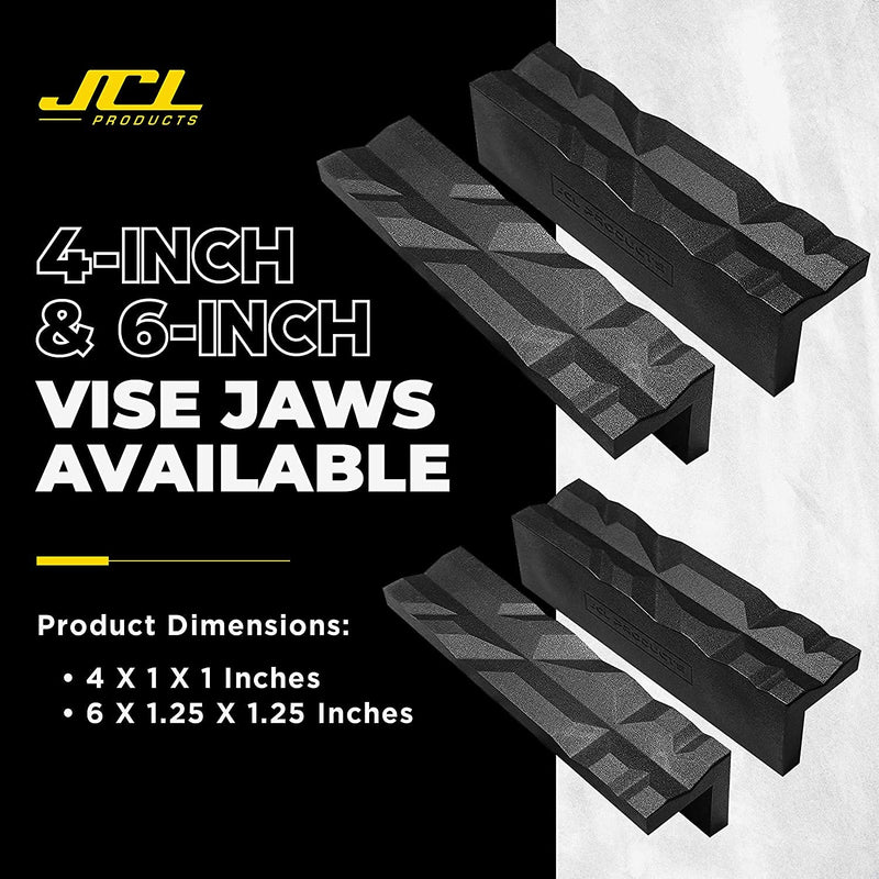 [Australia - AusPower] - JCL Vise Jaws - Nylon, Multipurpose 4" - Use on any Metal Vise, Magnetic Reversible Pads, Clamp Flat or Round Products 