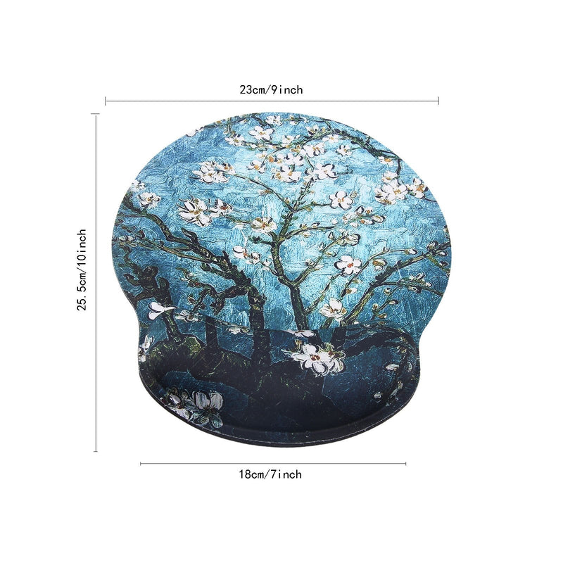 [Australia - AusPower] - Mouse Pads for Computers Van Gogh Ergonomic Memory Foam Nonslip Wrist Support-Lightweight Rest Mousepad for Office,Gaming,Computer, Laptop & Mac,Pain Relief,at Home Or Work 