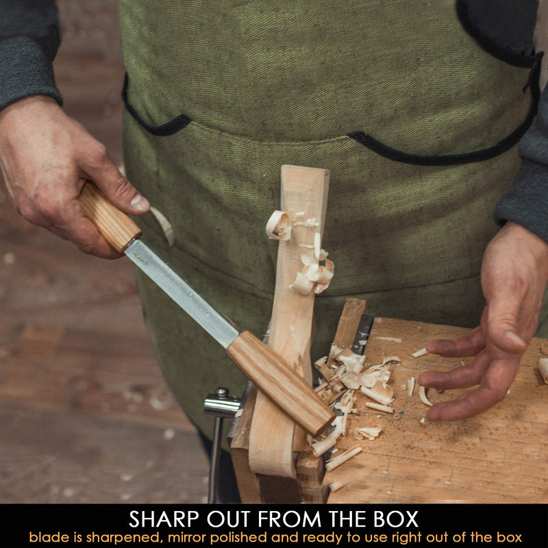 [Australia - AusPower] - BeaverCraft DK2 Draw Knife Woodworking Tool 4.3" Drawknife Wood Carving Tools Wood Draw Knife Woodworking Whittling Tools Draw Knife DK2 