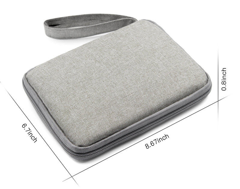 [Australia - AusPower] - BOONA Travel Cable Cord Orgainzer Storage Bag - Electronic Carrying Case for SD Memory Cards Case, Earphone Hard Drive (Medium Single-Layer, Grey) Large Single-Layer,Grey 