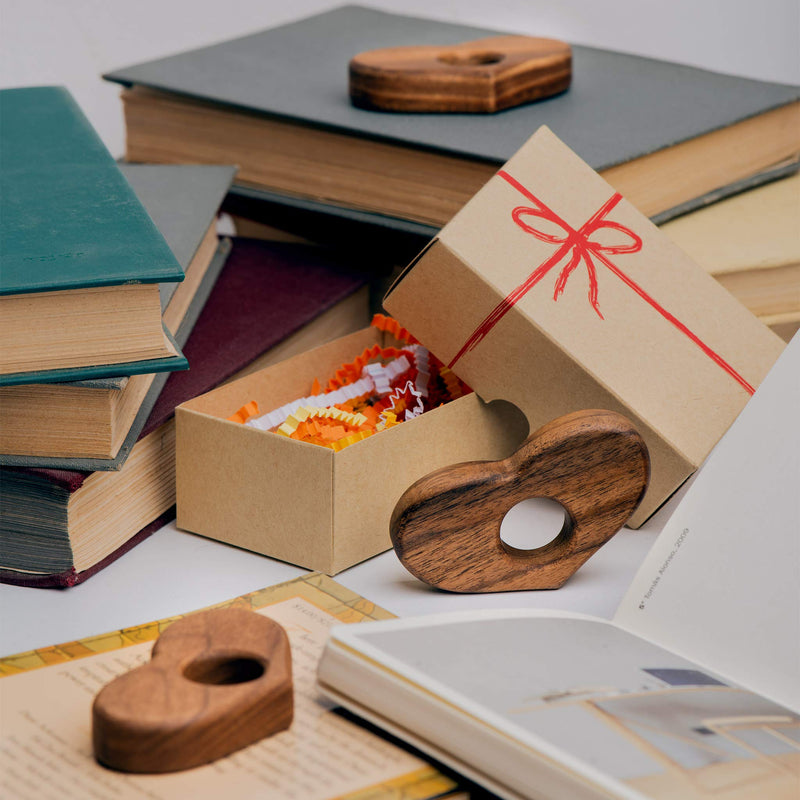 [Australia - AusPower] - TILISMA Book Page Holder – Handmade Wooden Heart Reading Accessories – Gifts for Book Lovers (Large) Large 