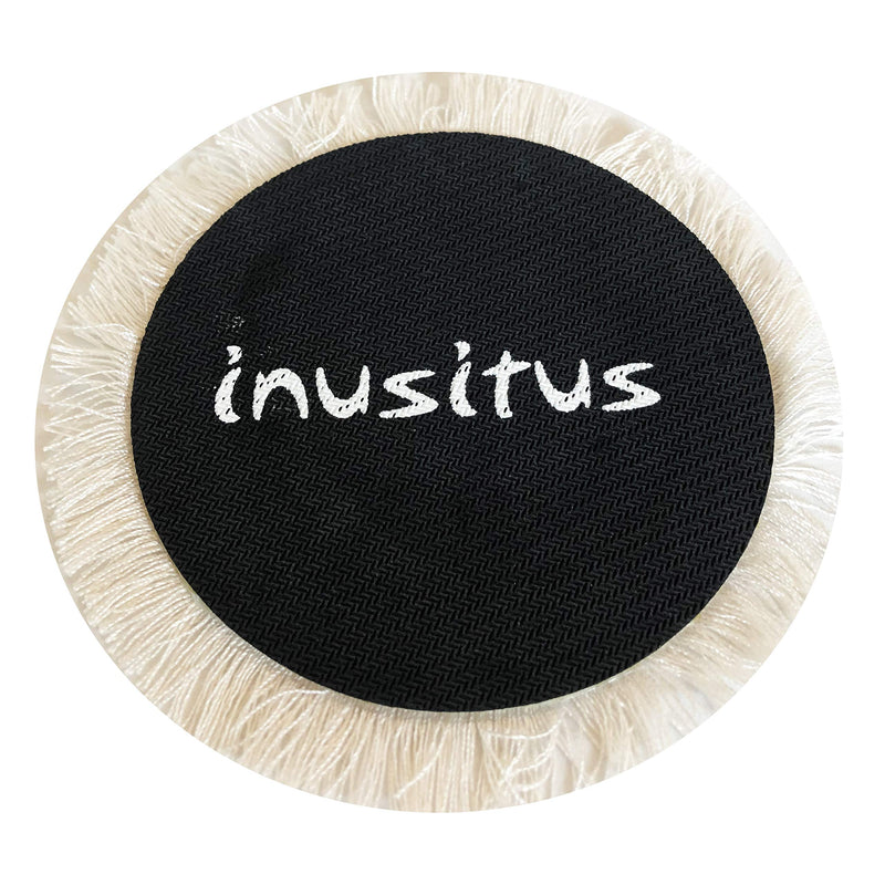 [Australia - AusPower] - Inusitus Oriental Rug Place Mats – Set of 2 Round Table Mats with Fringes - Miniature Carpet Design Table Setting placemats - Stunning Dining Table Décor for Home, Kitchen & Bars (Round) 