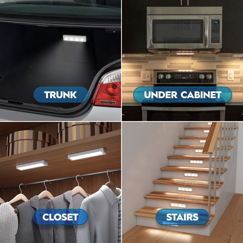 [Australia - AusPower] - Brilliant Evolution Wireless LED Stick On Light, Under Cabinet Lights Battery Operated, Under The Counter Lights for Kitchen, Under Counter Light, Closet Lights, Sink Light, Push Light, Tap Light 1 