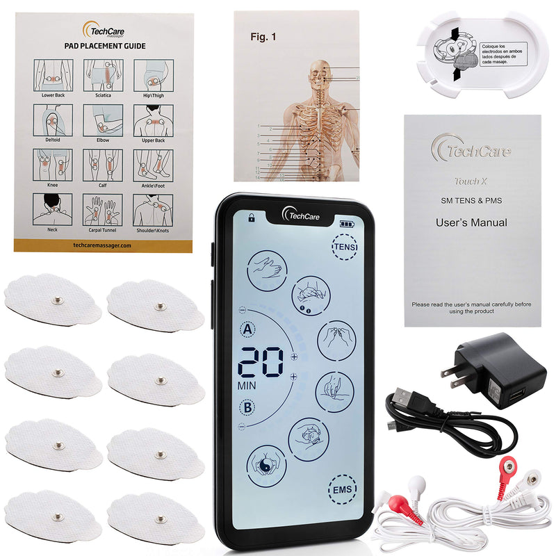 [Australia - AusPower] - Tens Unit Muscle Stimulator 24 Massage Mode Tens EMS Machine Device Touchscreen Massager Intensity Deep Tissue Shoulder Pain Relief Sciatica Tendonitis Plantar Fasciitis 