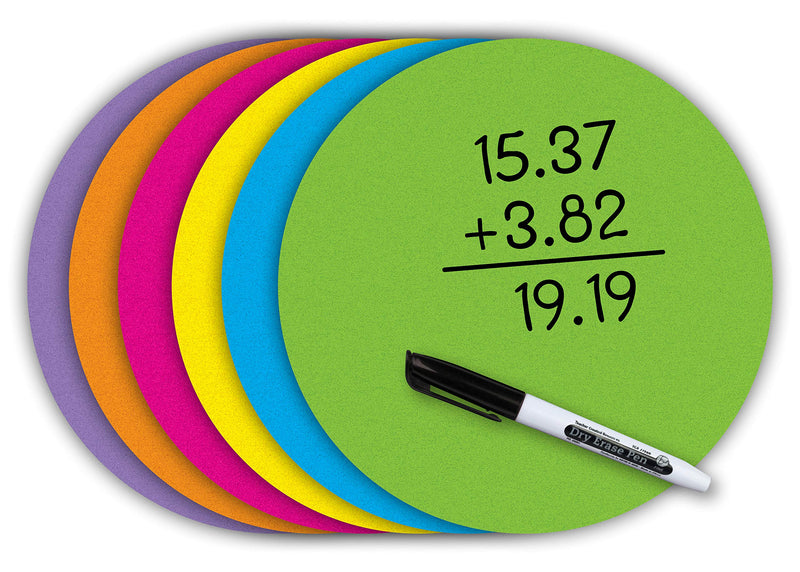 [Australia - AusPower] - Teacher Created Resources Spot On Dry-Erase Desktop Writing Spots: Bright Circles - 10-1/2" (TCR77539) Bright Circles Desktop Writing Spots - 10-1/2" 