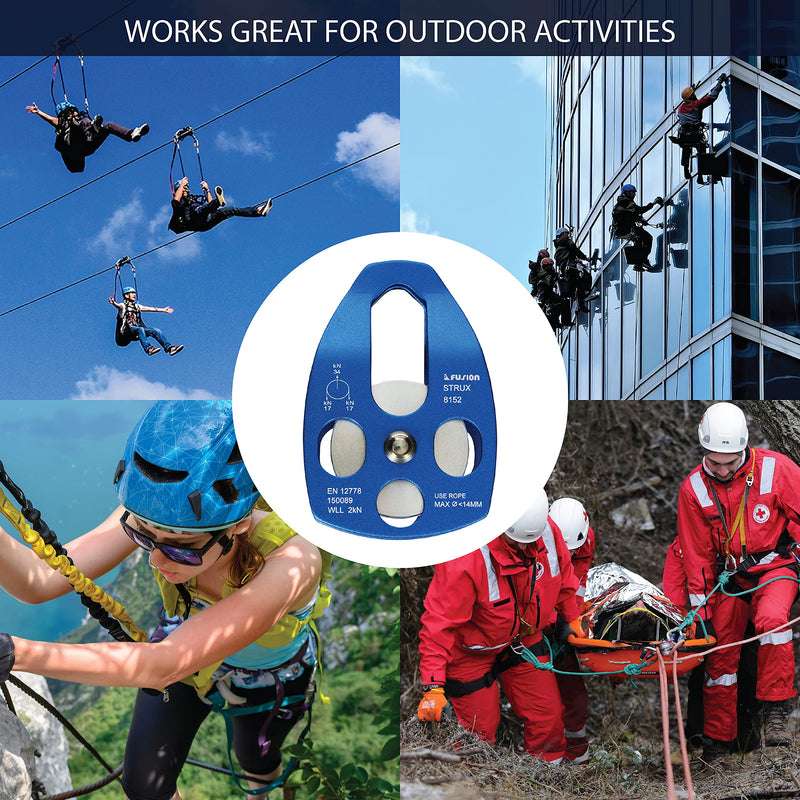 [Australia - AusPower] - Fusion Aluminum Rescue Pulley blue 