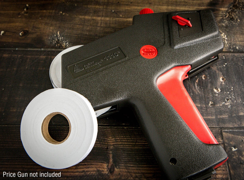 [Australia - AusPower] - White Pricing Labels for Monarch 1110 Price Gun – Sixteen Rolls, 17,000 Pricemarking Labels White - 1 Sleeve. 