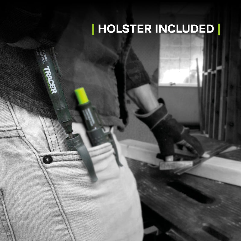 [Australia - AusPower] - TRACER Marking Kit - Deep Hole Pencil, ALH1 Lead set and 2 Clog Free Markers with Holsters. Construction pencil & Marker set 