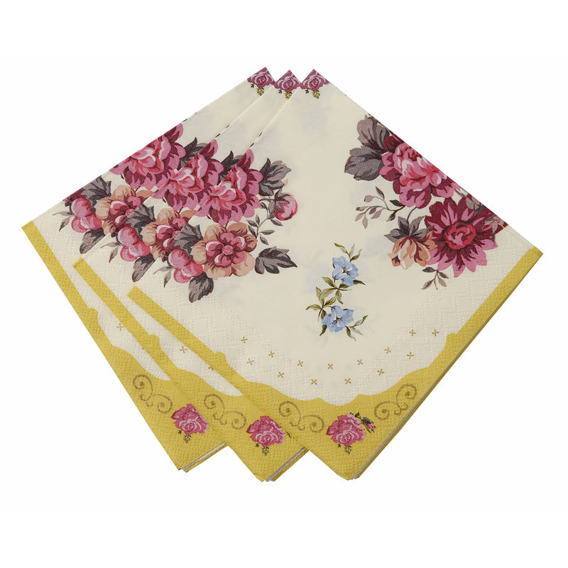 [Australia - AusPower] - Talking Tables Tea Party Floral Napkins | Truly Scrumptious | Also Great for Birthday Party, Baby Shower, Wedding and Anniversary | Paper, 30 Pack 1 
